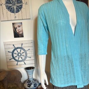 NWT northern reflections size small Light Blue Sheer Cardigan